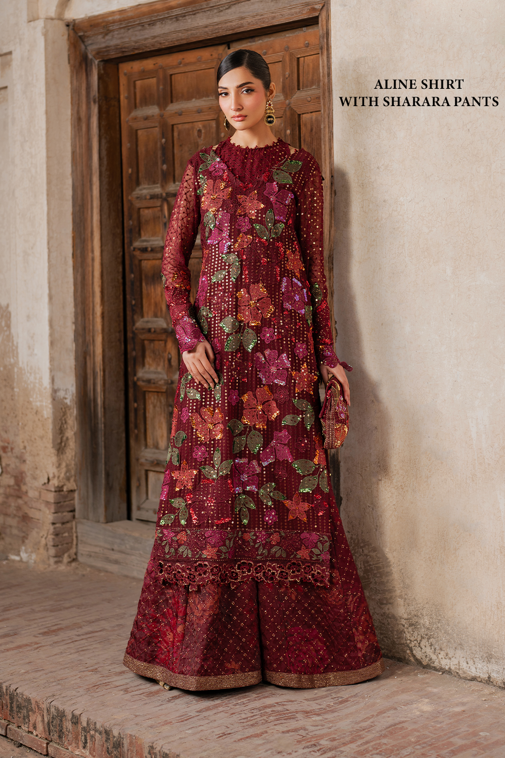ILC-05 Embroidered Chiffon full-length primary view