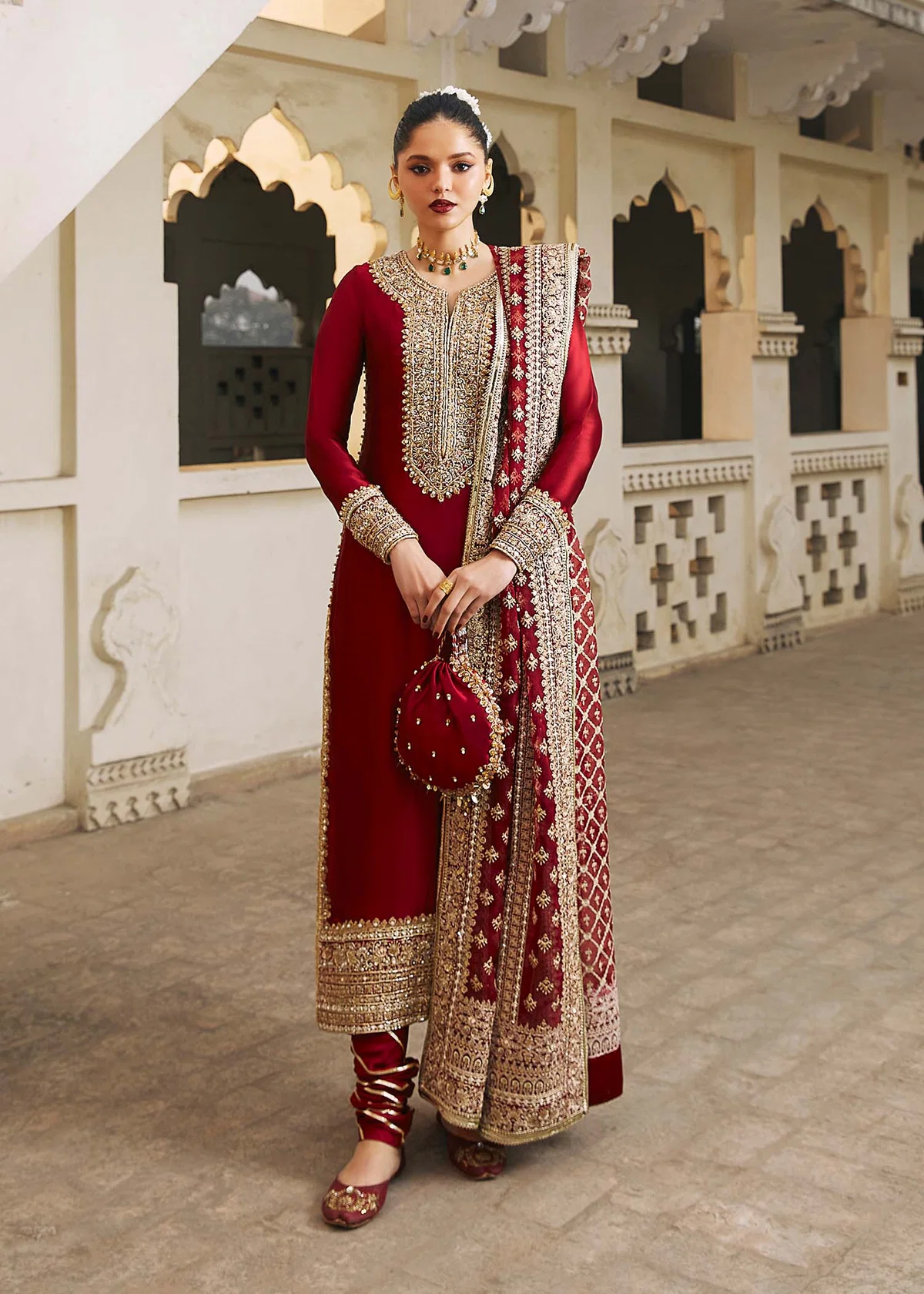 Kanwal Malik – Noreen (Red) – full outfit view