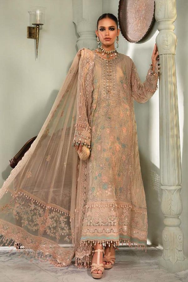 Maria b Chiffon | MPC-23-106 Beige skin full-length primary view