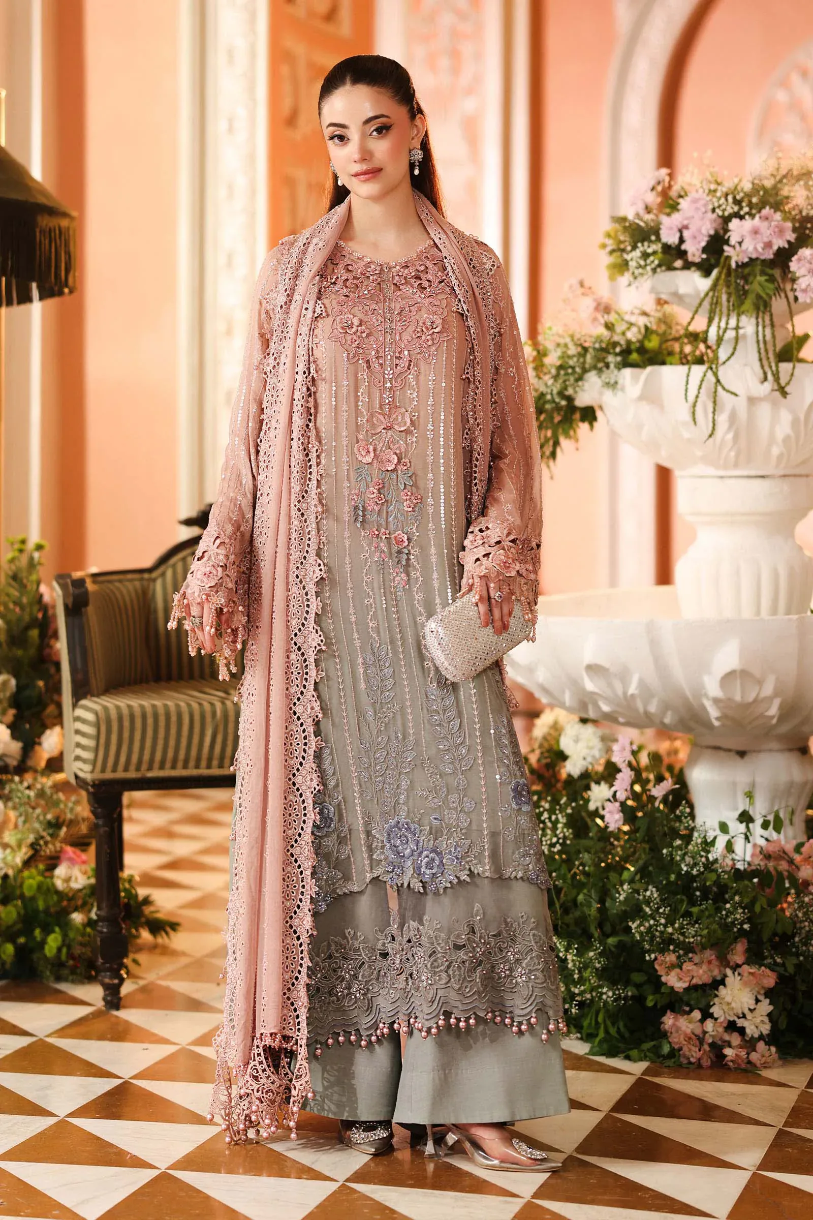 Maria B – 3-Piece Embroidered Chiffon Suit – full outfit view