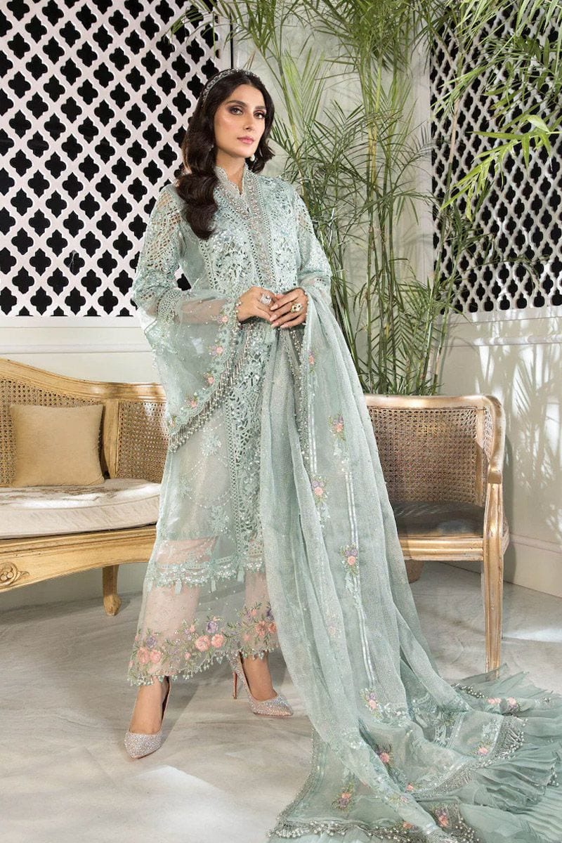 Maria b Sky blue and Peach (BD-2206) full-length primary view