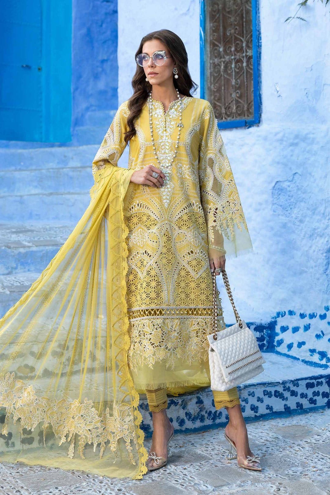 Maria B Luxury Lawn D-2512-A full-length primary view