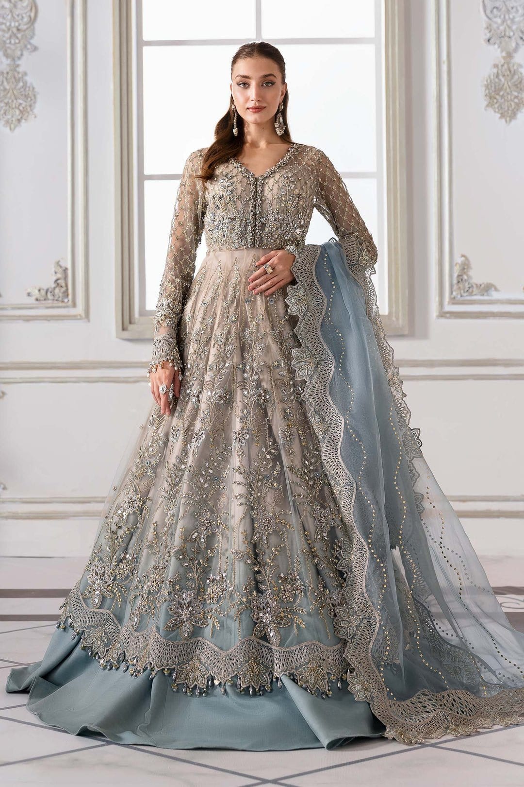 Maria B Embroidered full-length primary view