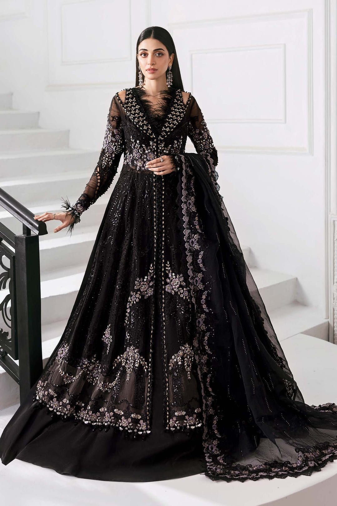 Maria B Embroidered full-length primary view
