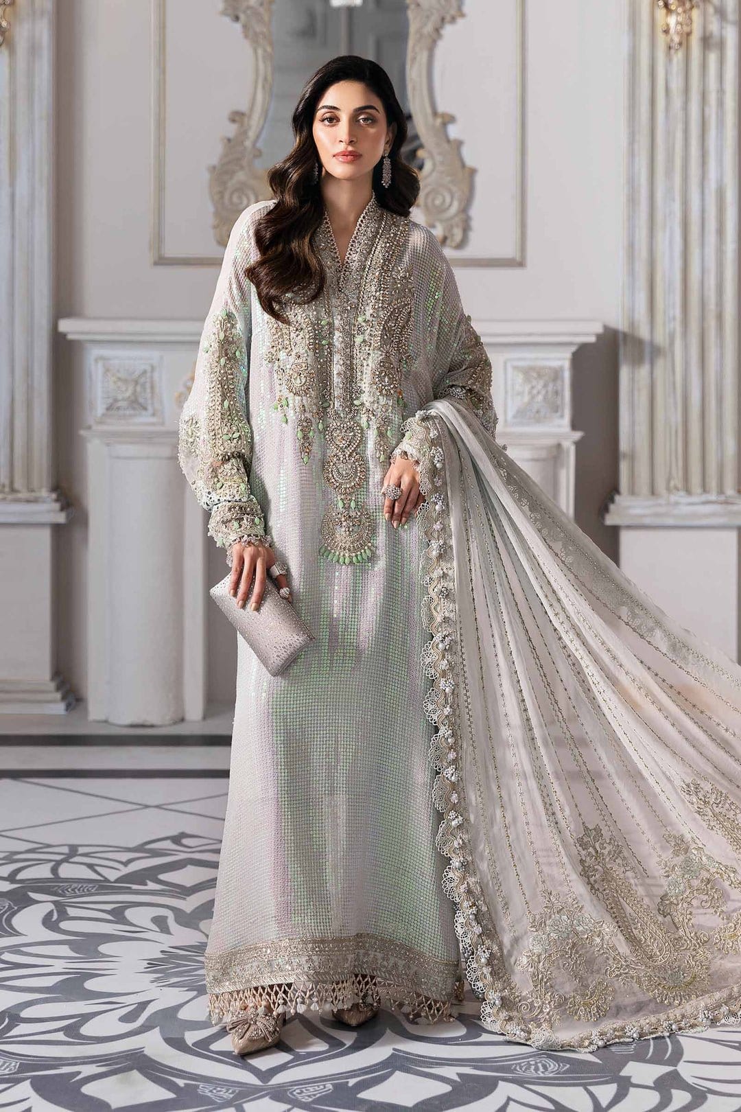 Maria B Embroidered full-length primary view