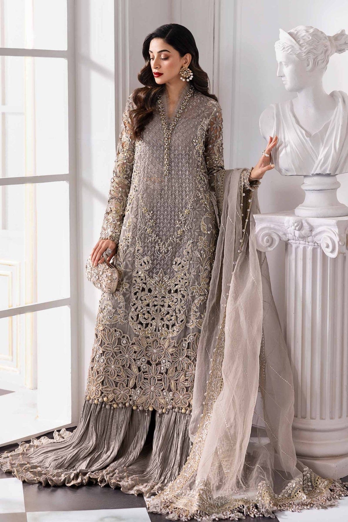 Maria B Embroidered full-length primary view
