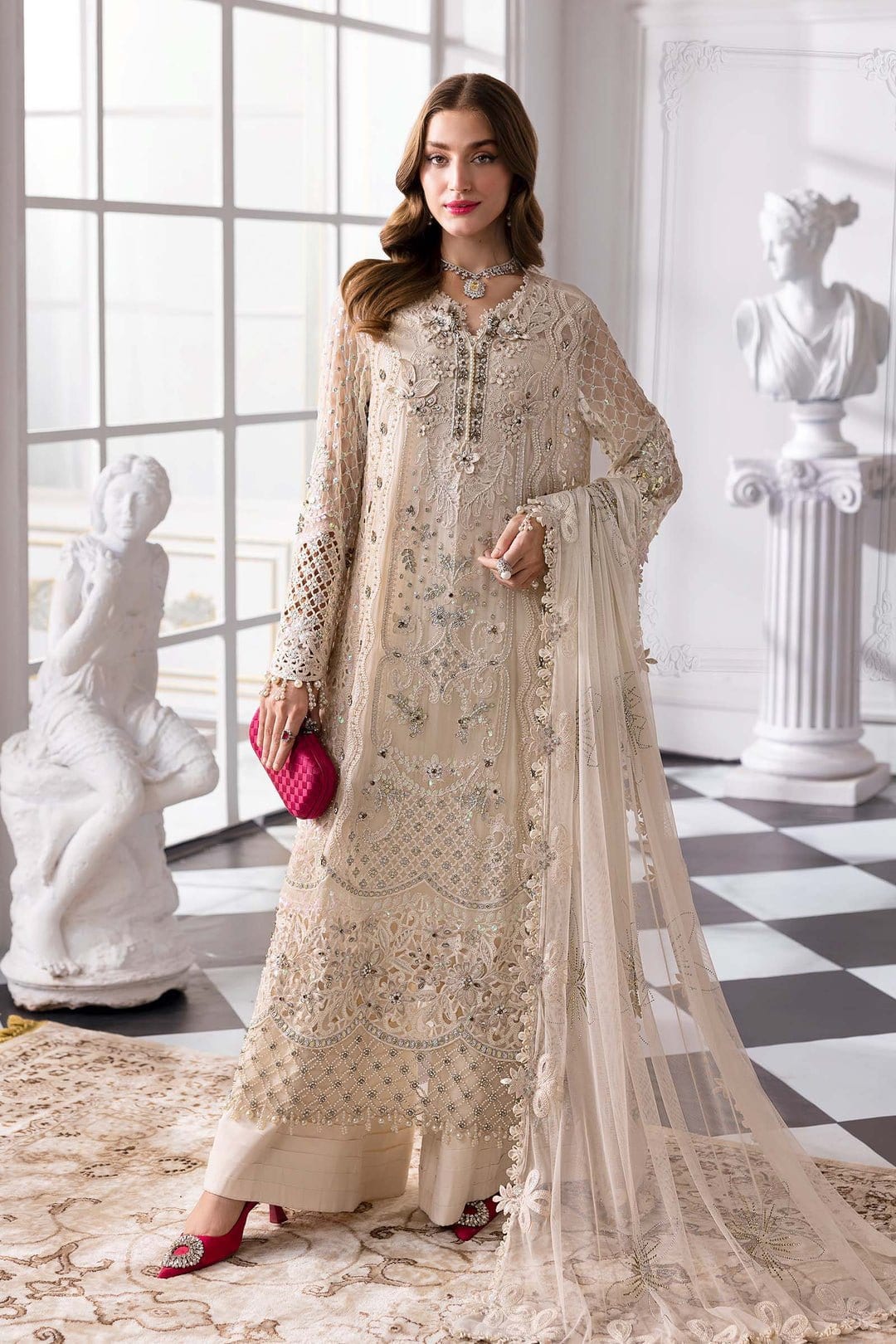Maria B Embroidered full-length primary view