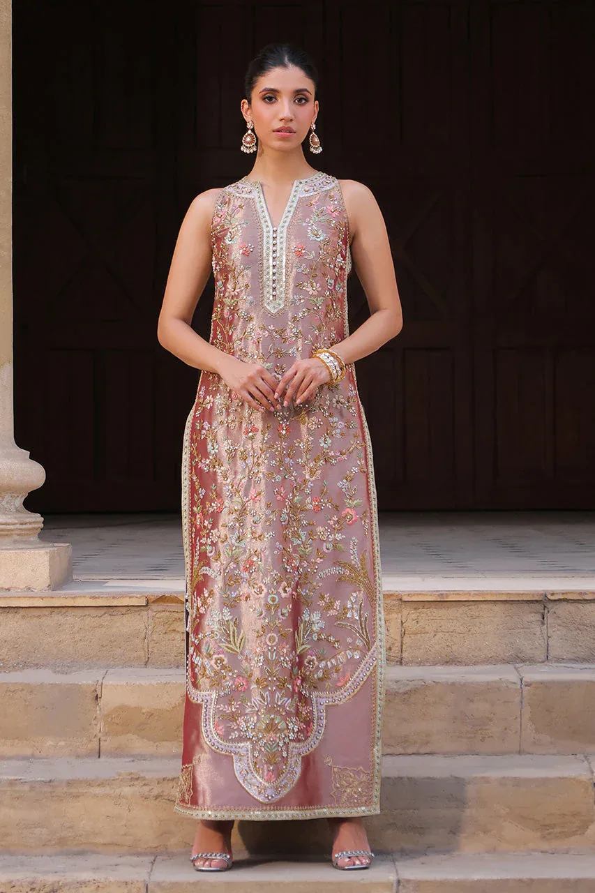 Sania Maskatiya – Nive Champagne Pink Two-Piece Suit – full outfit view