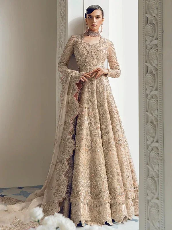Suffuse ALENA Iris ivory jacket gown, full-length front view