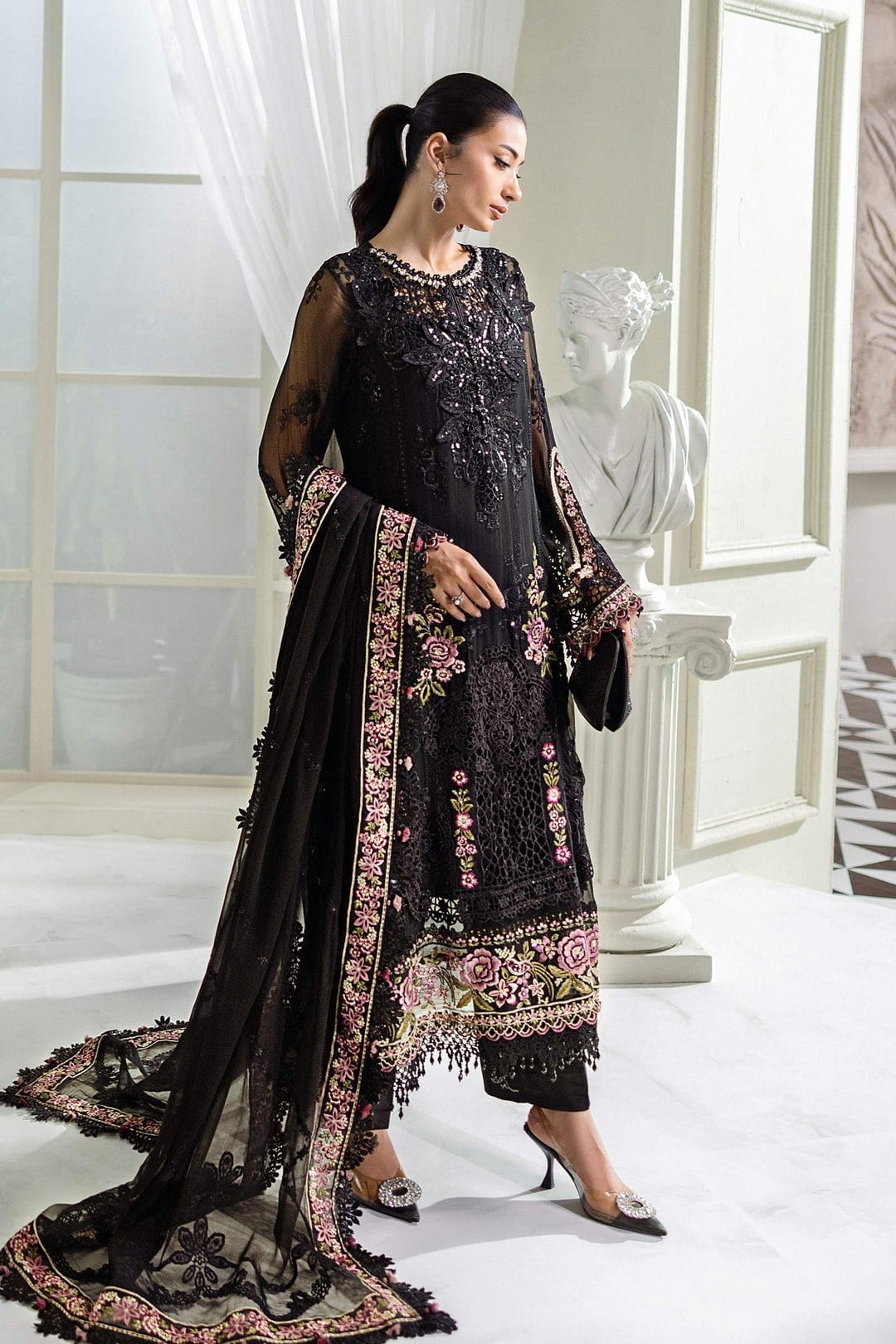 Maria B Chiffons (Black) full-length primary view